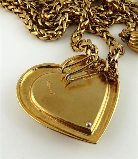 ysl heart necklace|YSL vintage necklace.